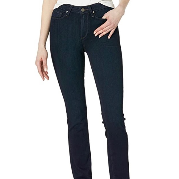 PAIGE Hoxton Dark Mid Rise Straight Jeans Size 27 - Picture 2 of 12